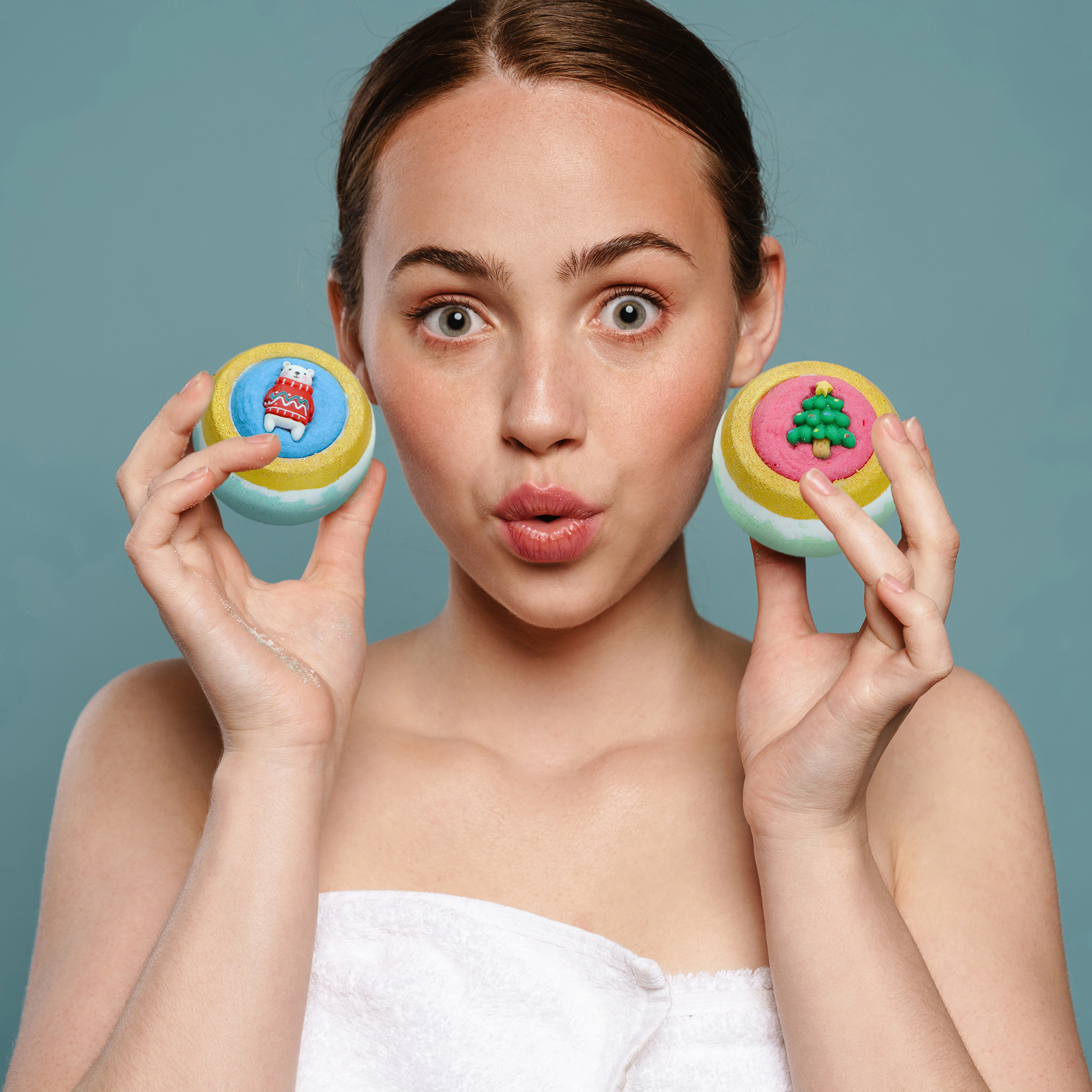 Pursonic Unisex Holiday Aromatherapy Bath & Body Care Gift Set with Natural Essential Oils Bath Bombs