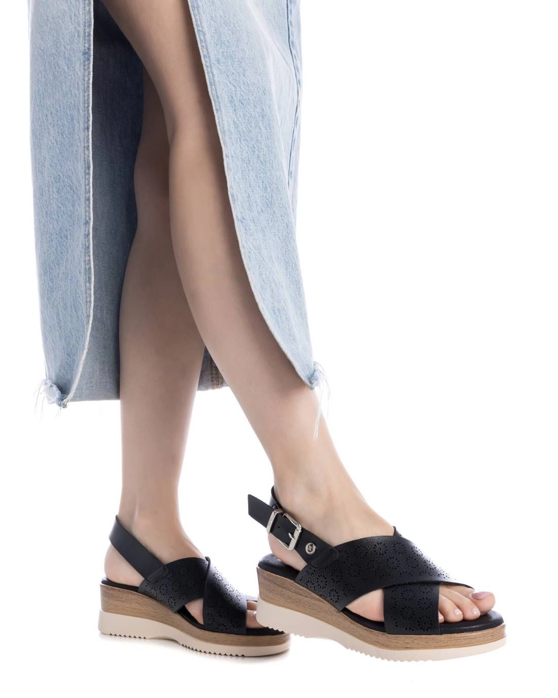 XTI Women's PU Slingback Wedge Sandals