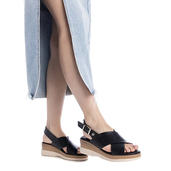 XTI Women's PU Slingback Wedge Sandals