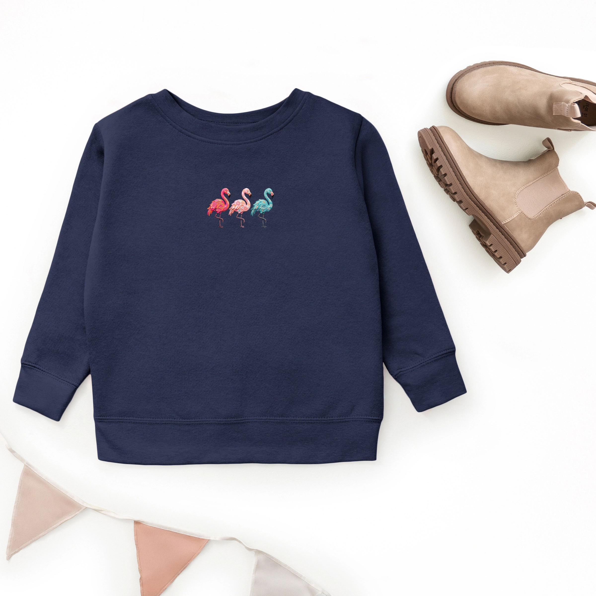 The Juniper Shop - Three Flamingos Youth Graphic Sweatshirt