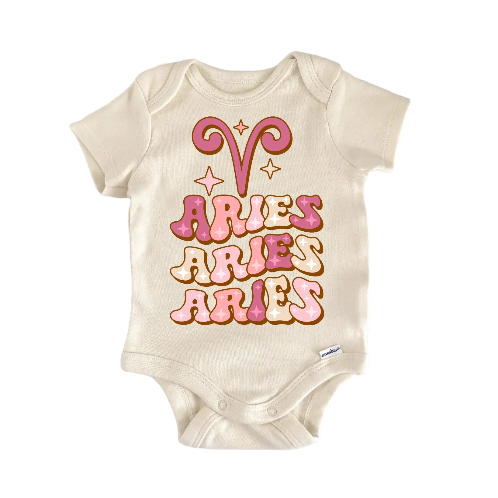 NOFO VIBES Unisex Retro Zodiac Vintage Aries Newborn Baby Bodysuit
