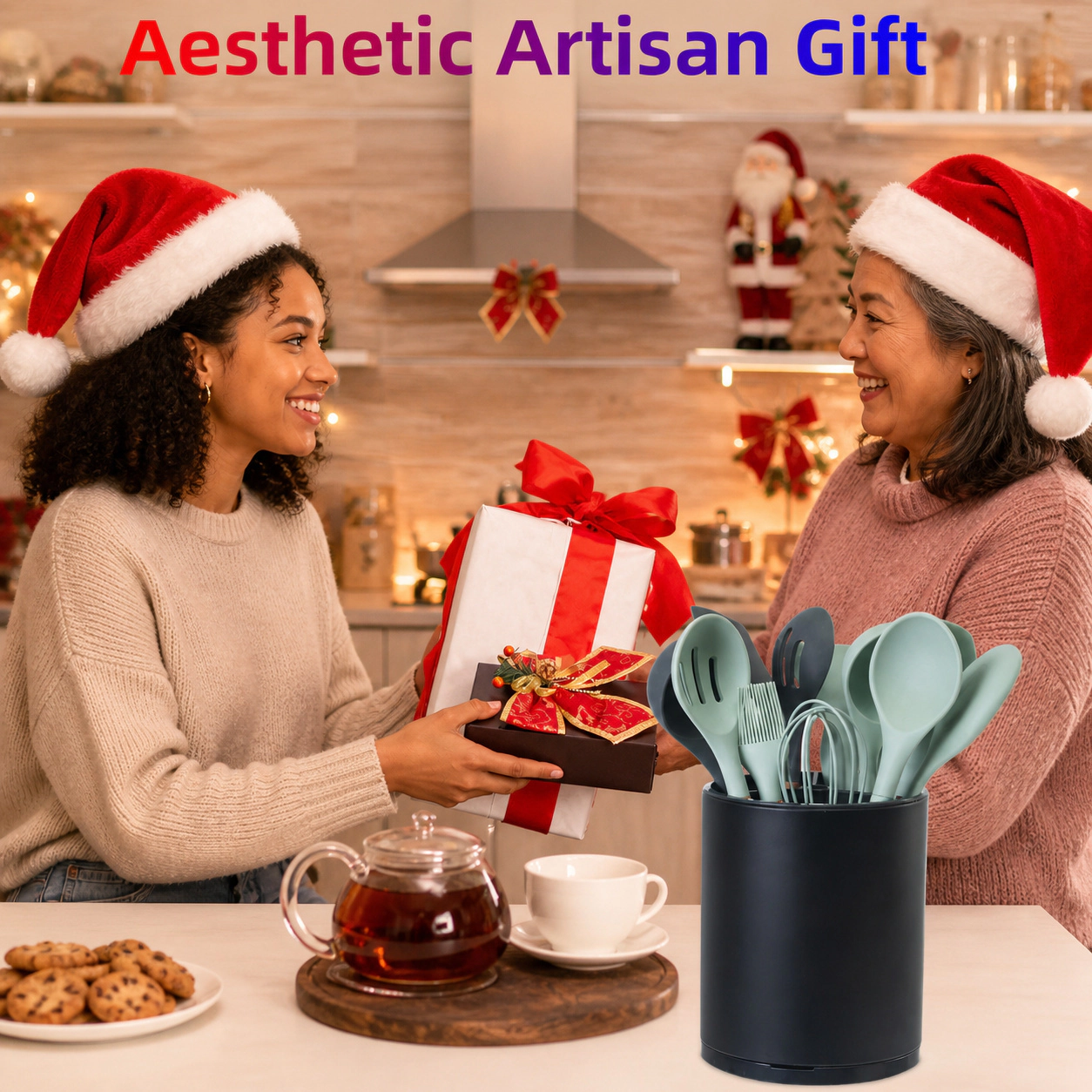 WZK 360° Rotating Stainless Steel Kitchen Utensil Holder