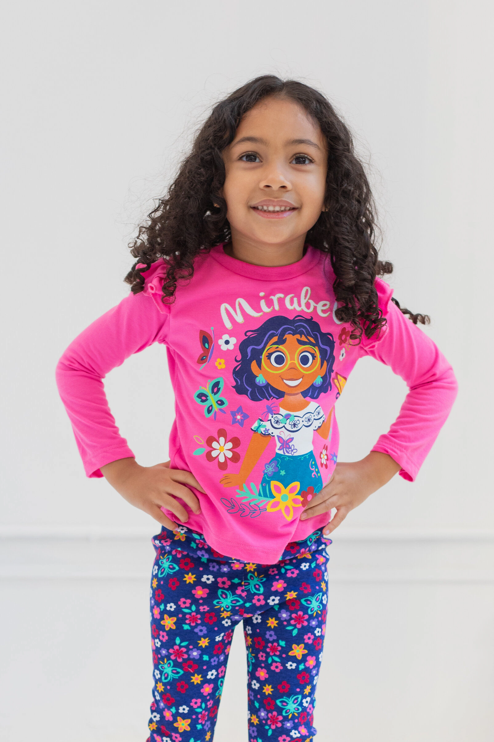 Disney Encanto Mirabel Little Girls' 2-Piece Long Sleeve Tee and Leggings Set