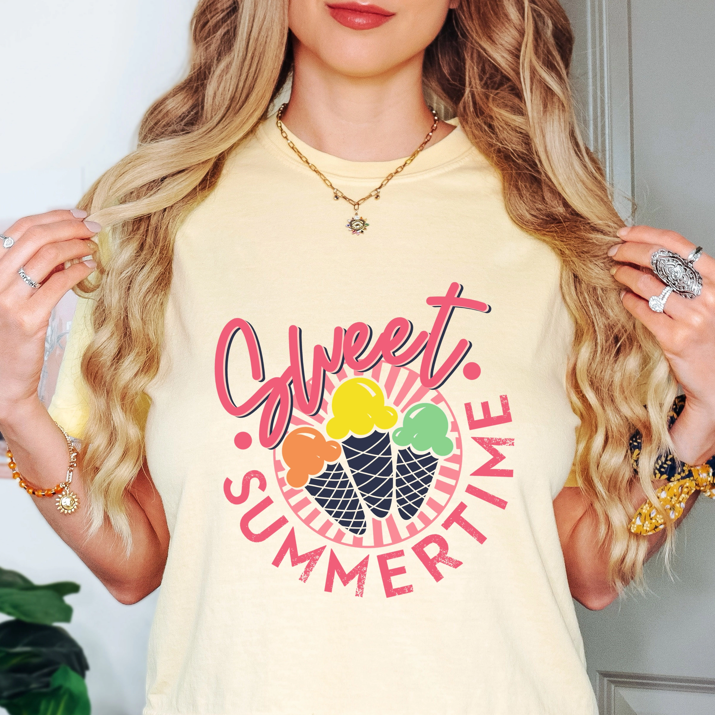 Simply Sage Market - Sweet Summer Time Women's Boxy Crop Top Graphic T-Shirt