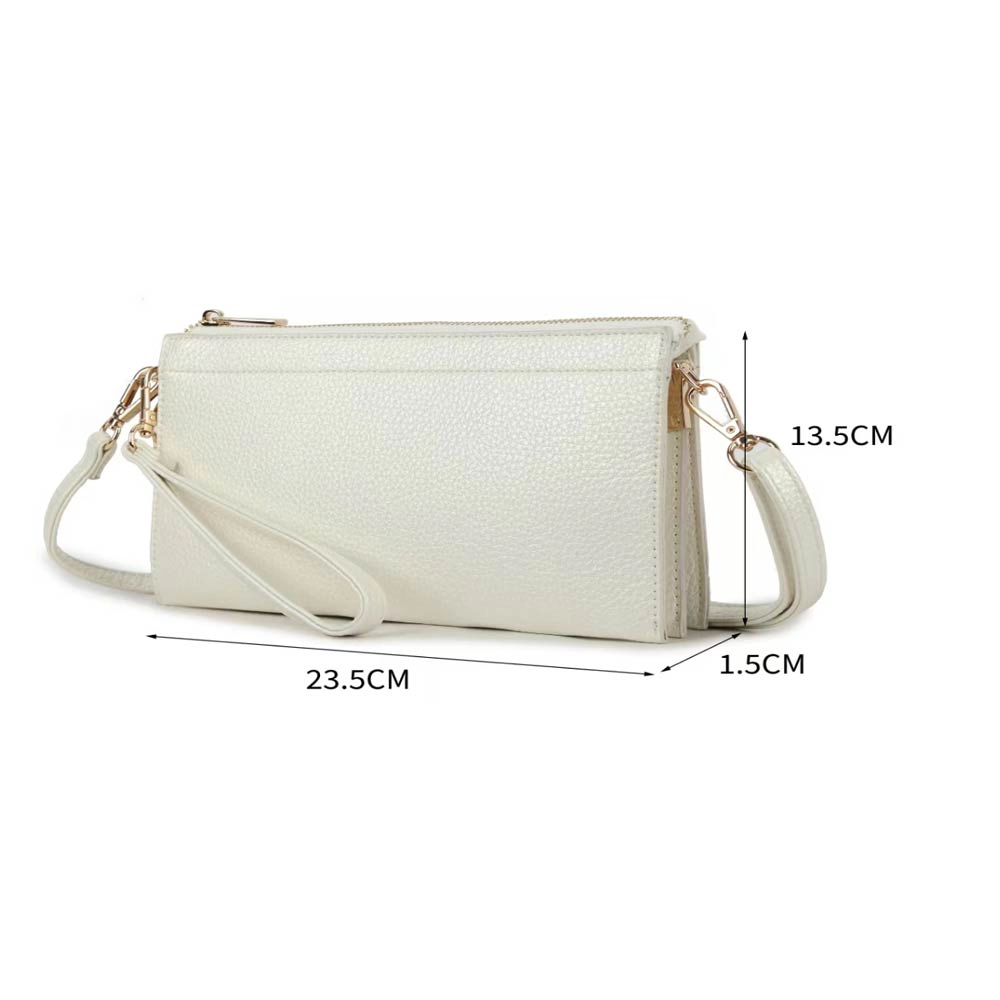 Fashnzfab Faux Leather Slim Wallet Crossbody Bag