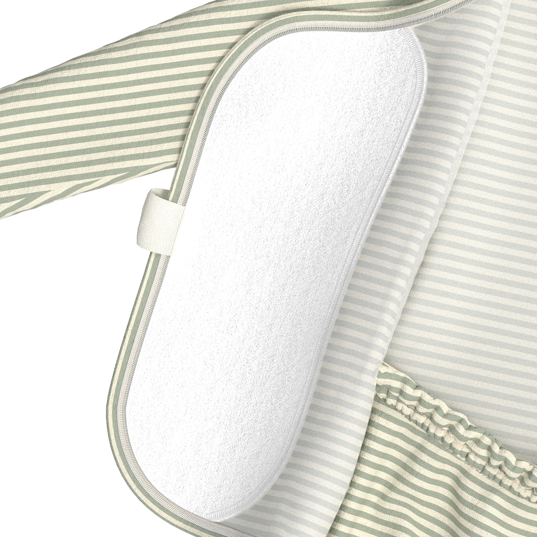 Bonsie Footie - Mint Twist, Wrap-Front Skin-to-Skin Baby