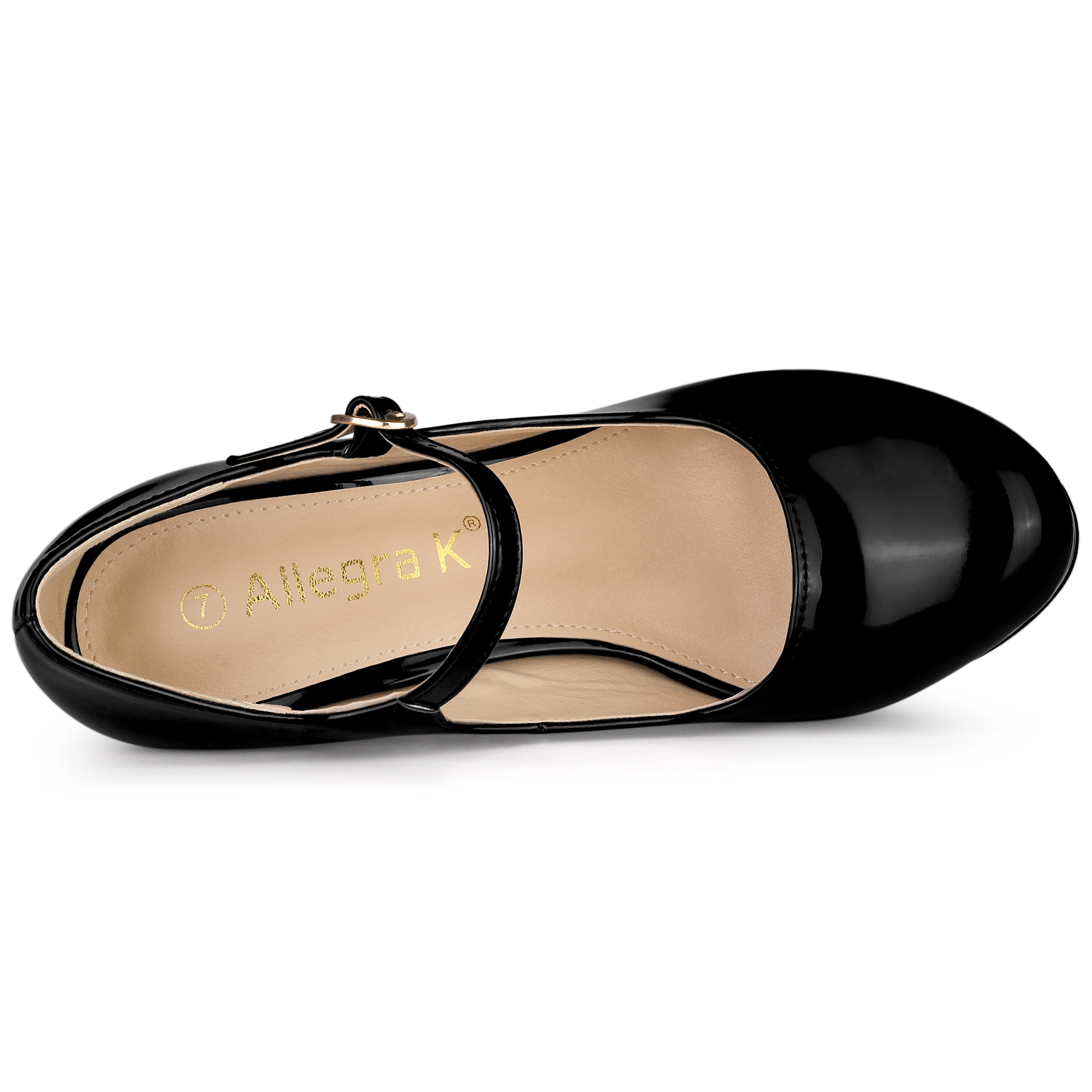 BLISSFUL STEP Women Stiletto Ankle Strap Platform Mary Jane Dress Shoes