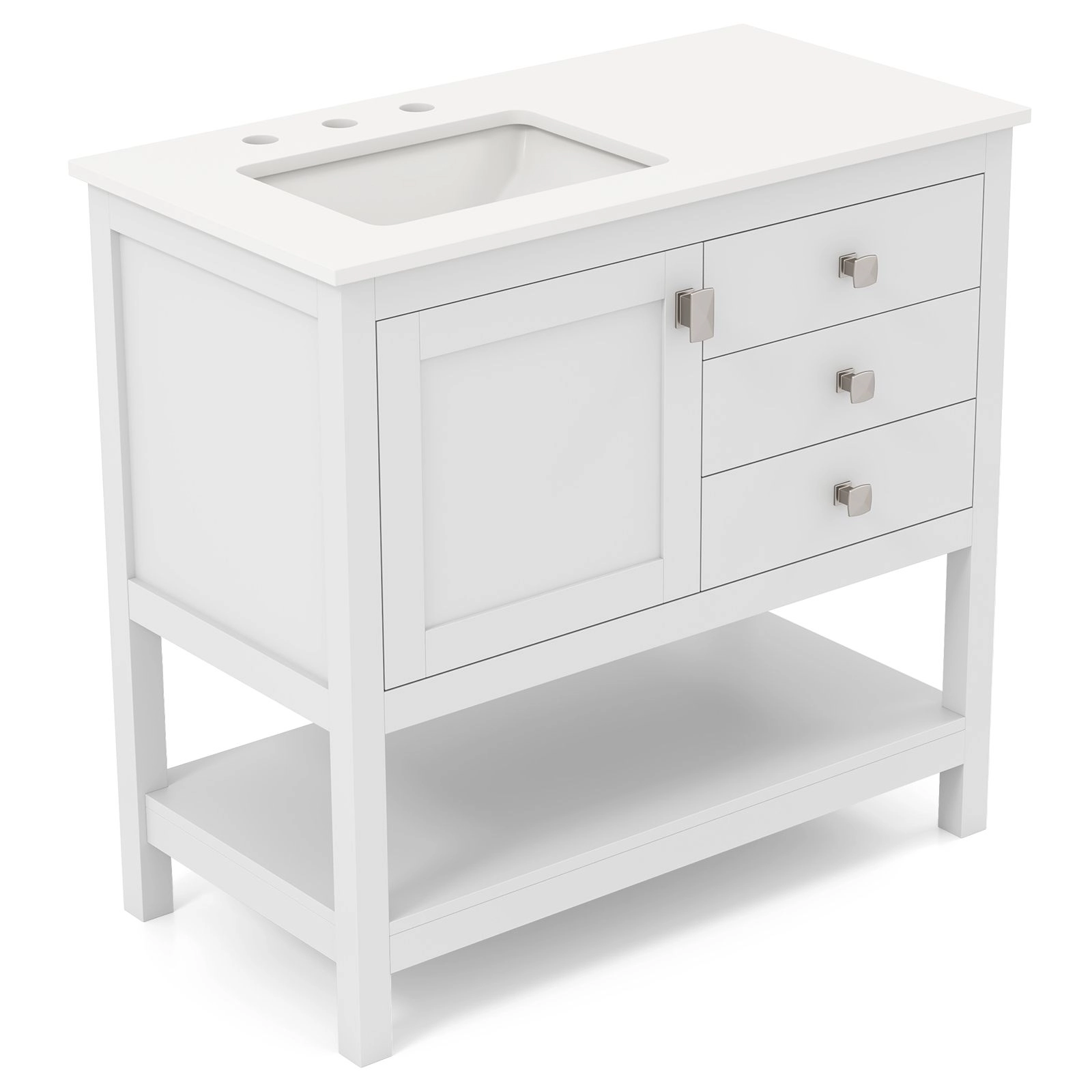 Slickblue 36 Inch Bathroom Vanity Set with Ceramic Sink