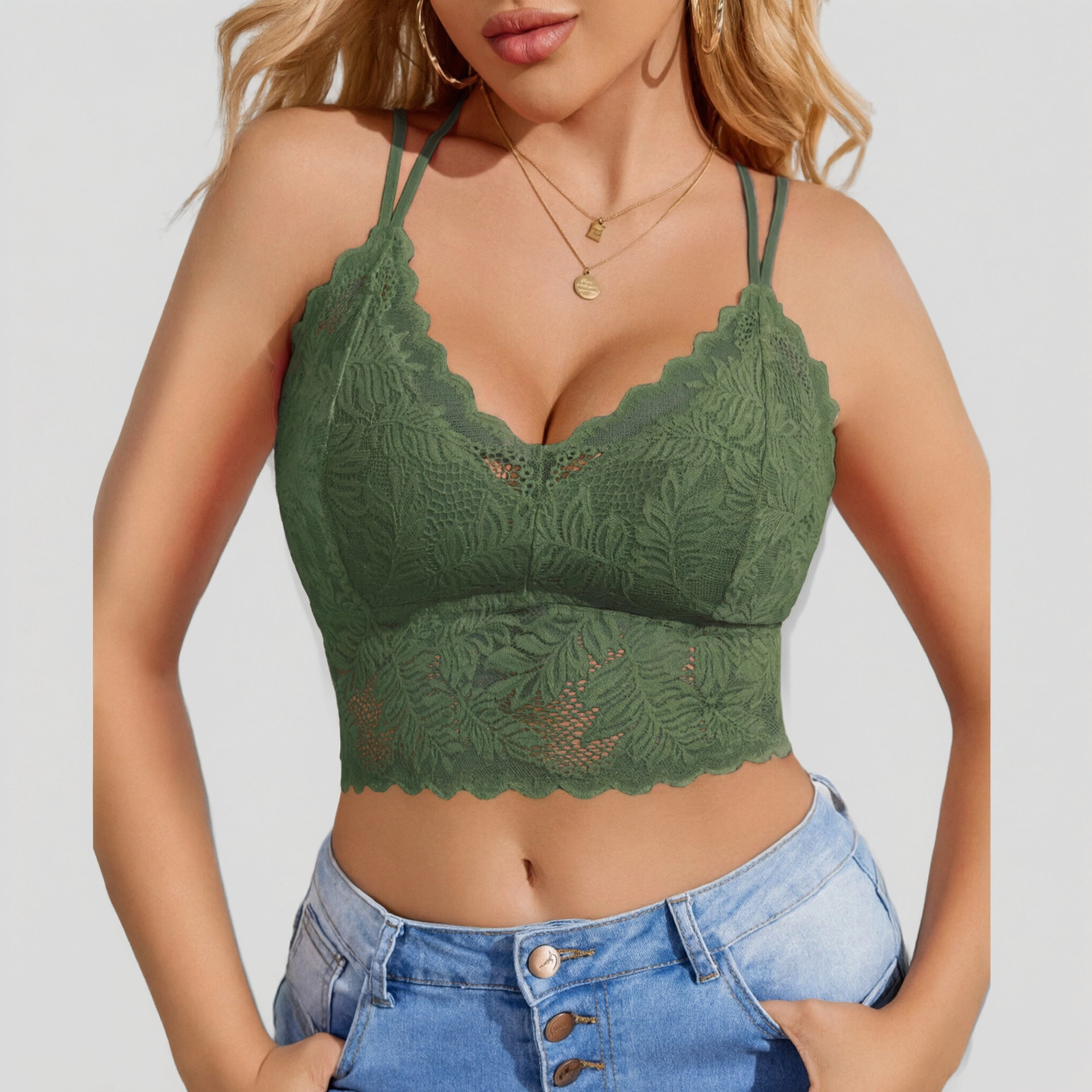Avidlove Women's Lace Racerback V Neck Bralette Camisole
