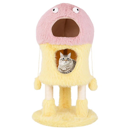 SlickBlue 3-Level Monster Cat Tree with 2 Condos & Scratching Posts