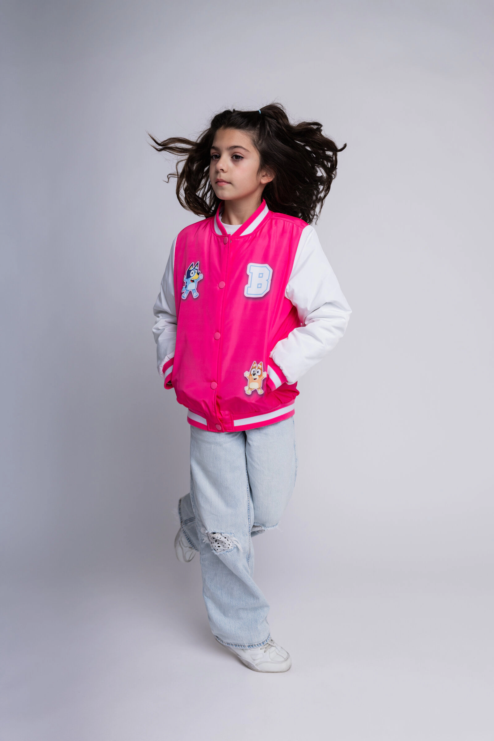 Bluey Girls' Varsity Bomber Jacket