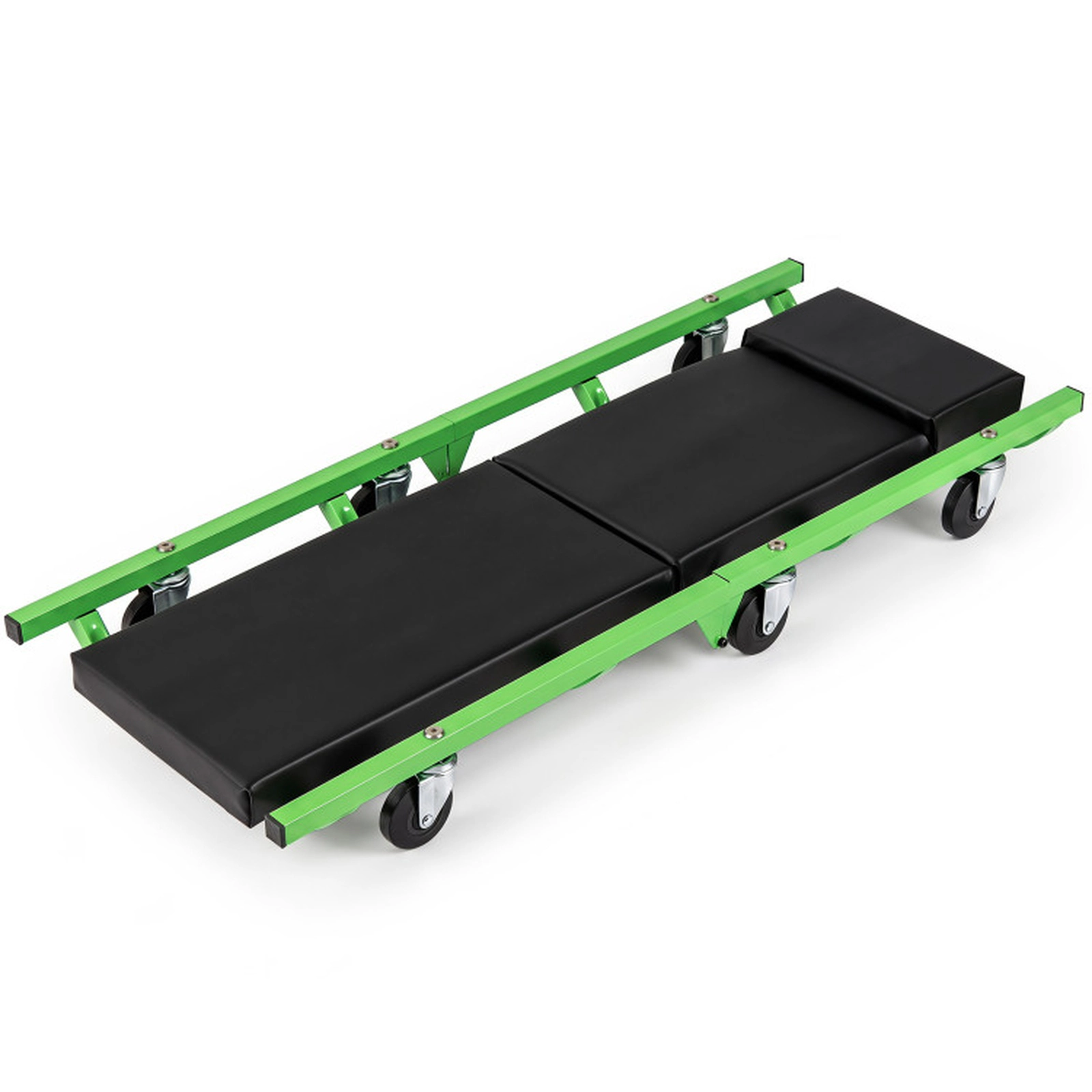 SUGIFT Folding 360 Swivel Wheels EVA Foam PU Leather Automotive Mechanic Creeper 36-in x 14.5-in 330-lb Capacity Green
