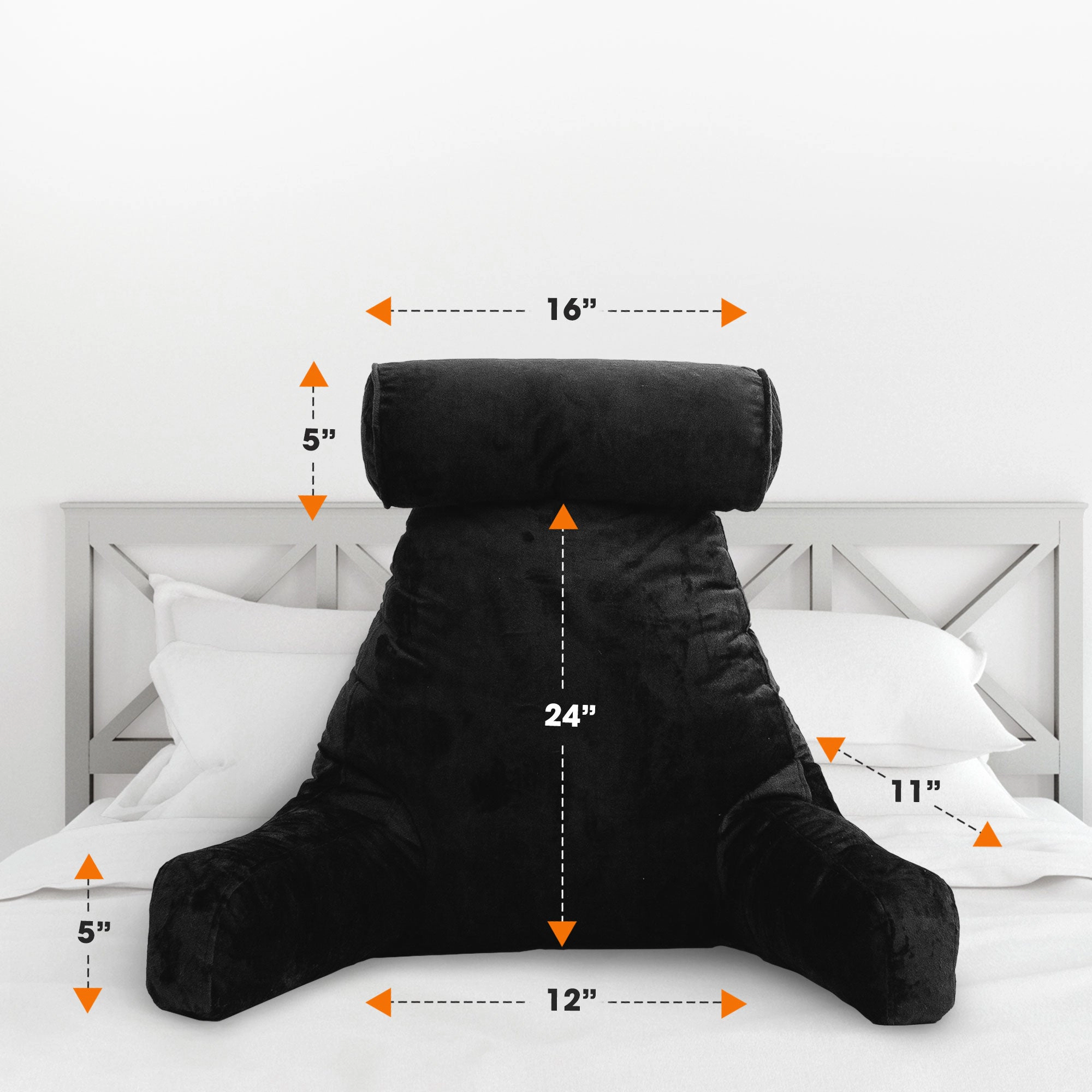 Cheer Collection XL TV Reading and Gaming Pillow with Bolster and Backrest