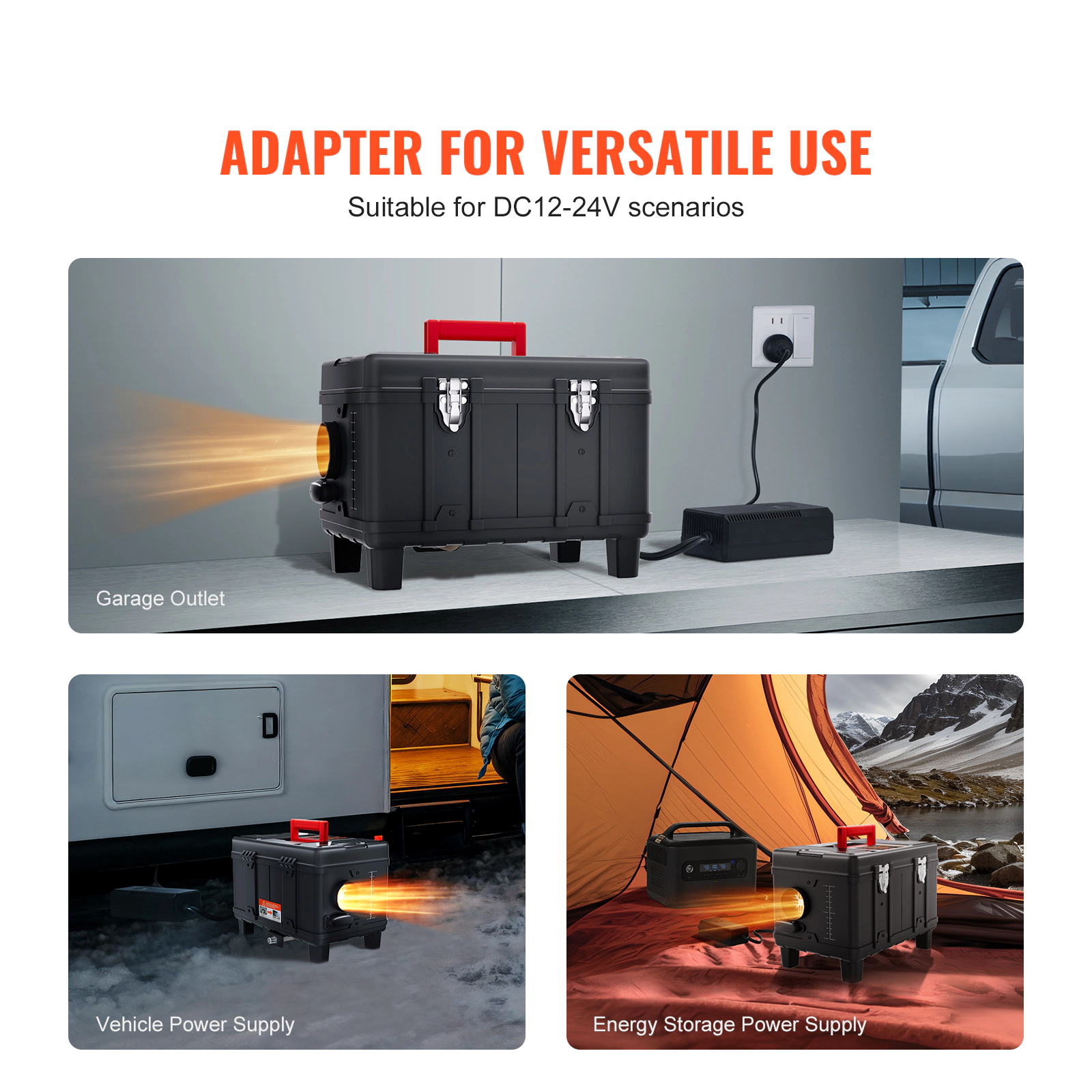 HONGGE Diesel Heater, 8KW, DC 12V, All One Portable Air Heater with Bluetooth APP Control