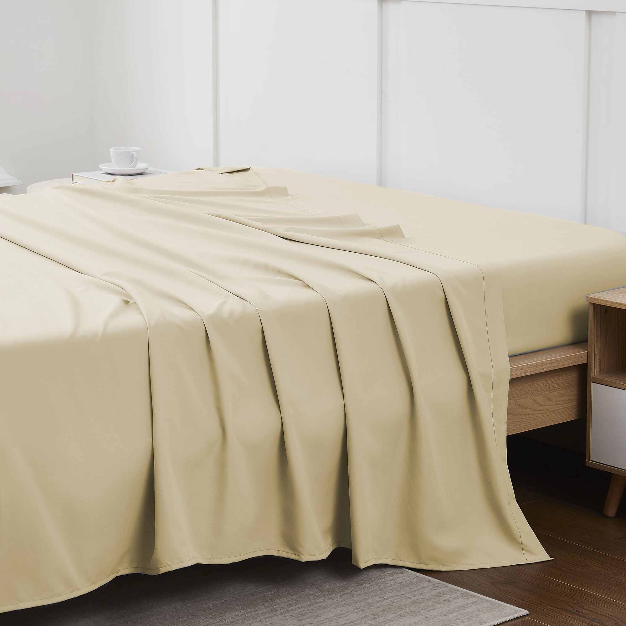 Sweet Home Collection Single Flat Top Sheet Ultra Soft Microfiber