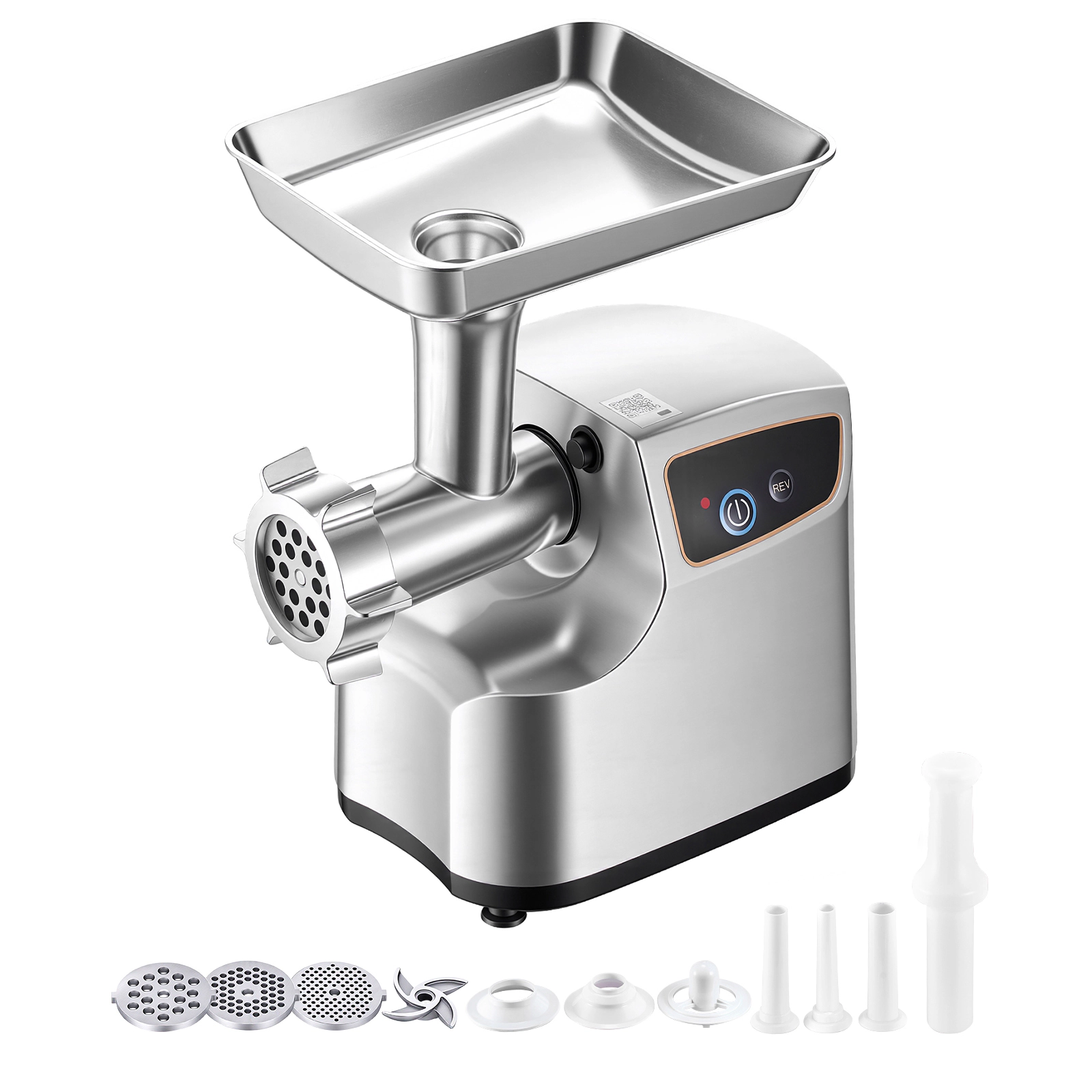 HONGGE Meat Grinder, Electric Meat Mincer with Plates, 3 Sausage Stuffing Tubes, Sausage Maker for Home Kitchens