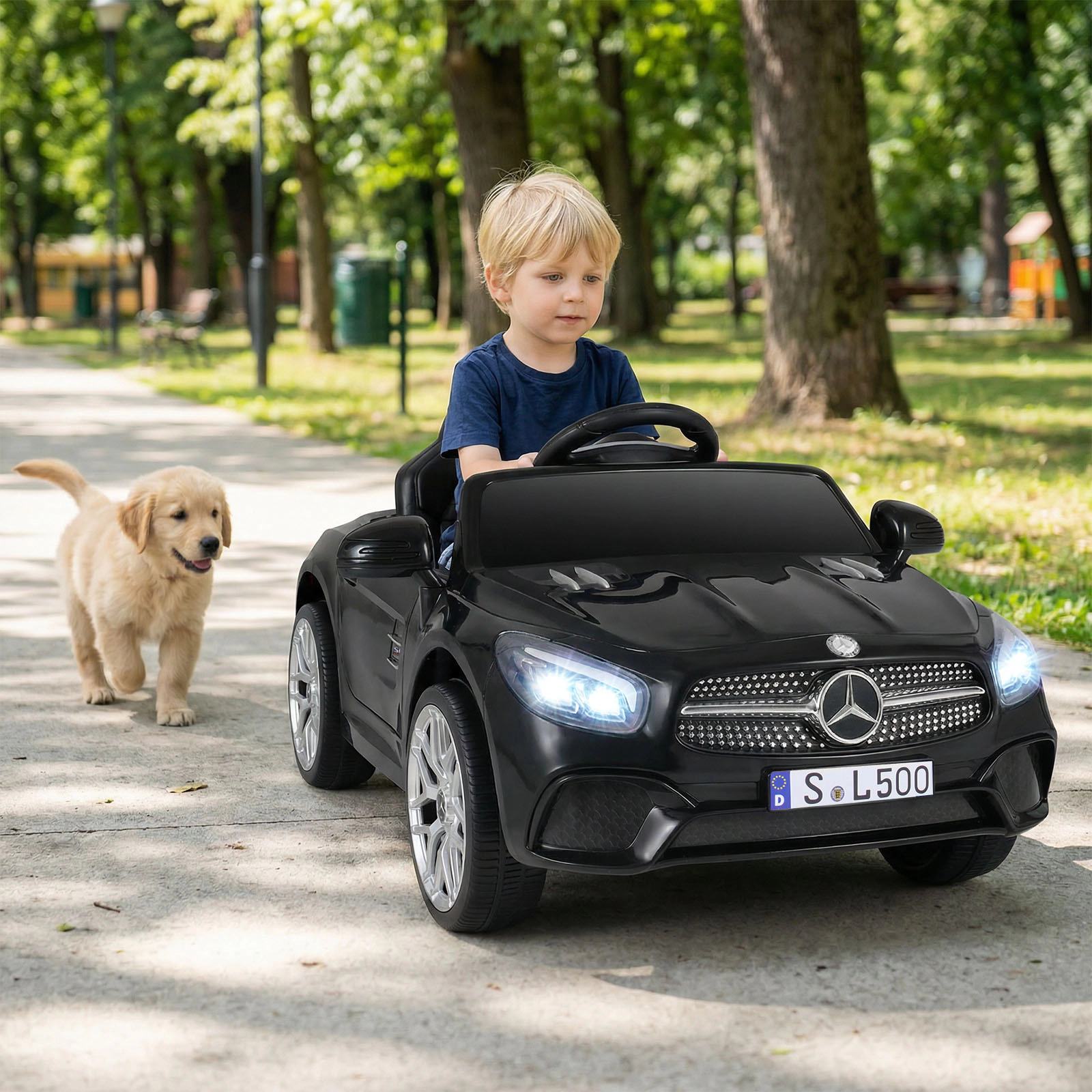 Costway Licensed Mercedes-Benz SL R231 Kids Ride on Car 12V Electric Vehicle with Music