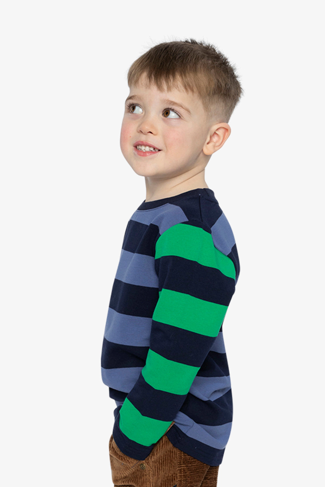 Deux par Boys Large Striped Long Sleeve T-Shirt