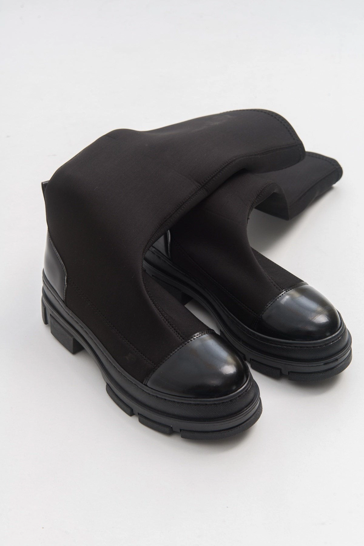 Prologue Shoes Womens Bella Stretch Scuba Knee High Boot