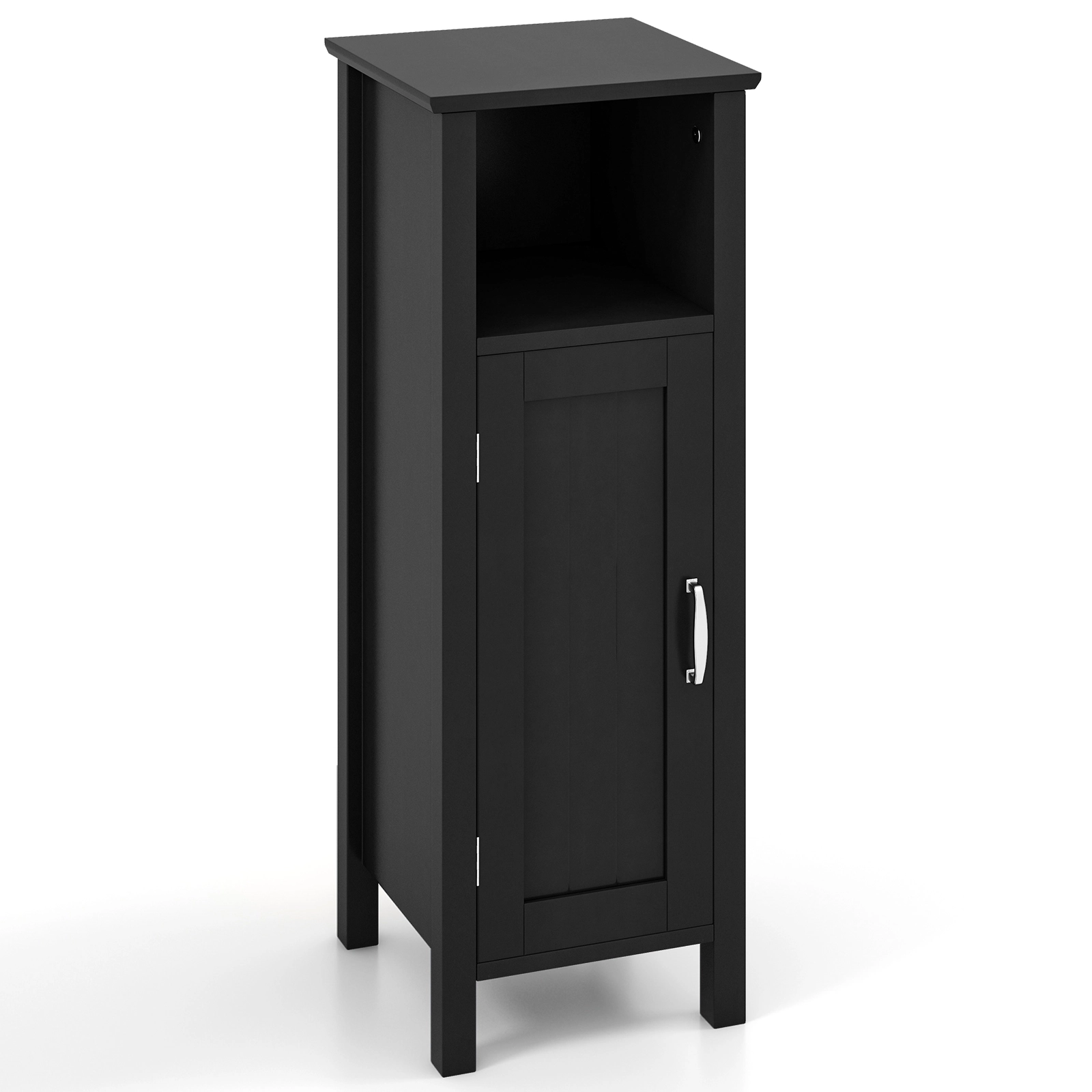 SlickBlue Bathroom Floor Cabinet with Adjustable Shelf and Open Storage