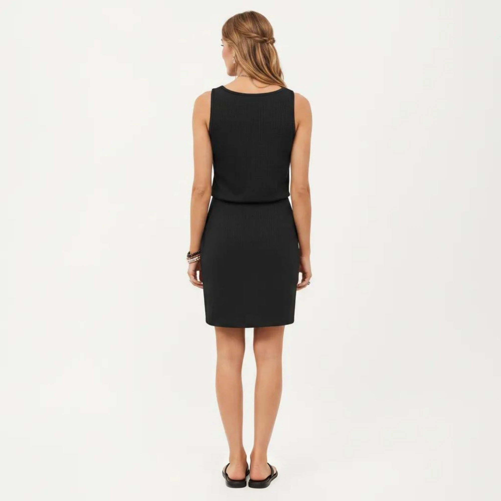 Anna-Kaci Women's Sleeveless Tank Dress with Scoop Neck Adjustable Drawstring Waist Fitted Casual Mini
