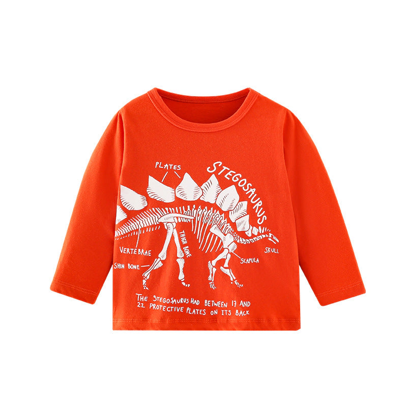 MyKids-USA Baby Boy Cartoon Dinosaur Pattern Long Sleeve Cool Shirt