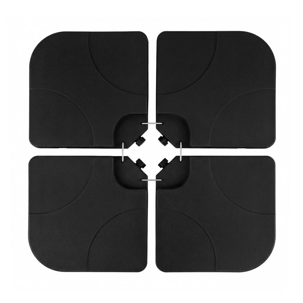 Hivvago 4-Piece Offset Base 164 Lbs Heavy-Duty Square With U-Locking Pins
