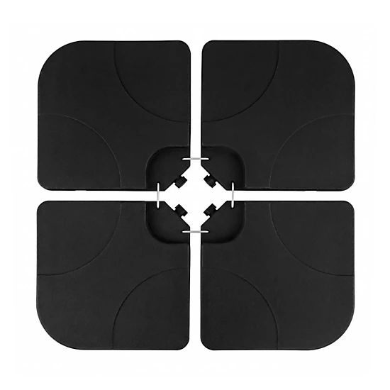 Hivvago 4-Piece Offset Base 164 Lbs Heavy-Duty Square With U-Locking Pins