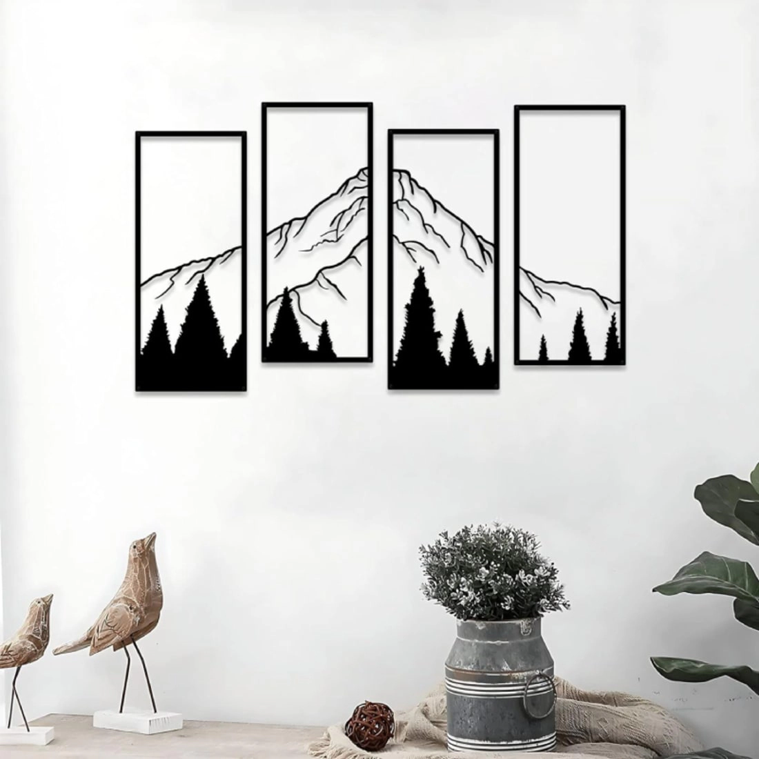 Living Hubss Metal Mountain and Forest Wall Decorations
