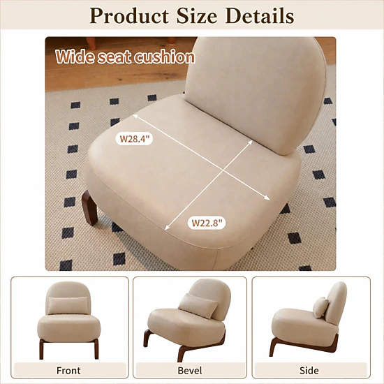 GOODSILO Upholstered Fabric Accent Chair