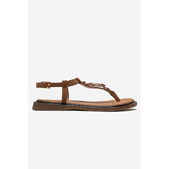 Forever & Always Womens Tiana Leather Buckled Sandals