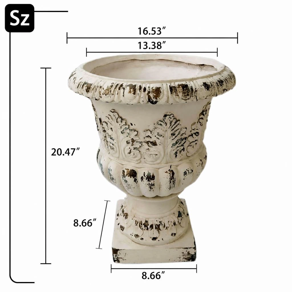 WOW PIONEER Tall Round Freestanding Planter
