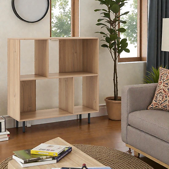 Hivvago Open Bookcase with 4 Spacious Storage Compartments