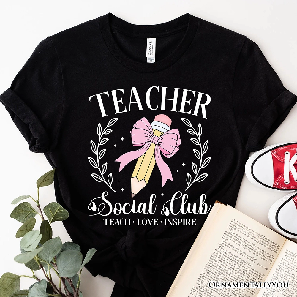 OrnamentallyYou Womens Teacher Social Club T-Shirt