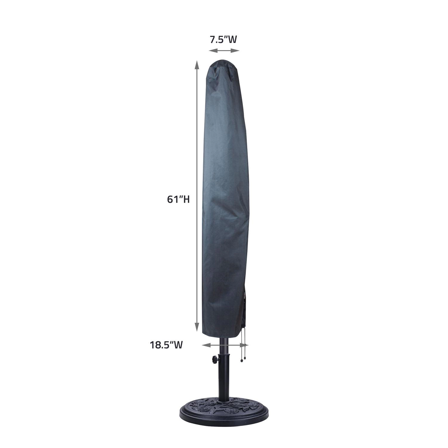 Summerset Shield Umbrella Cover Ultimate Protection for Your Outdoor Furniture Large Market 11.81"/15.75" x 60" Mercury