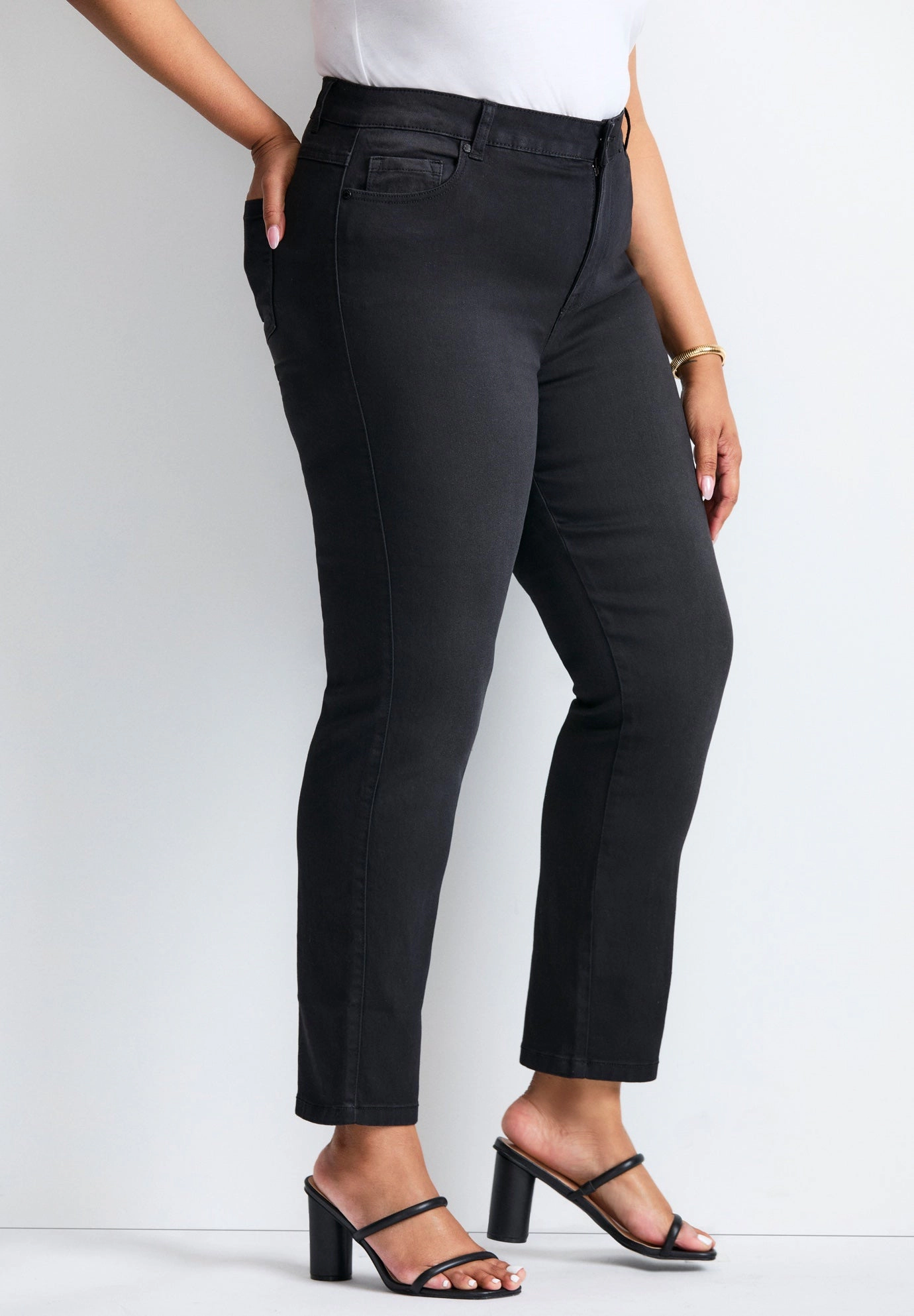 Avenue Women's Plus Butter Denim Straight Leg Jean