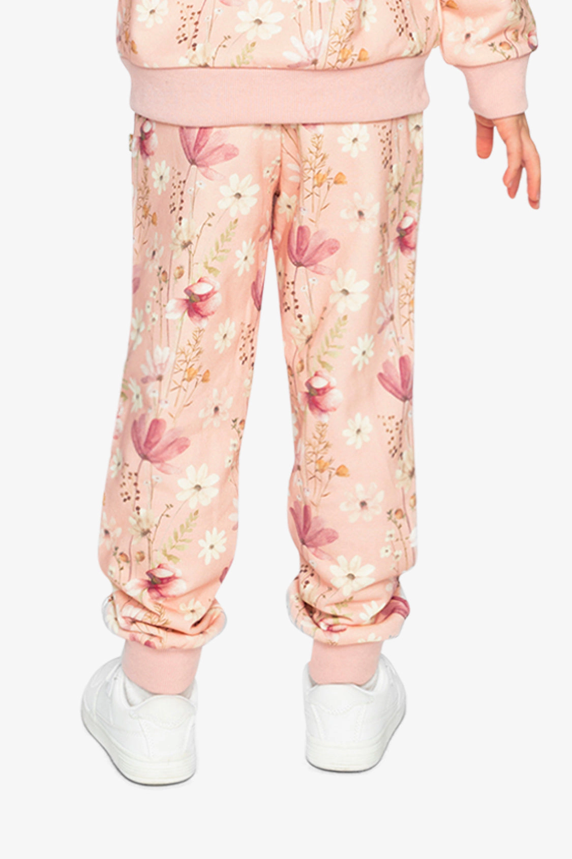 Deux par Deux Girls French Terry Sweatpants with Printed Flowers
