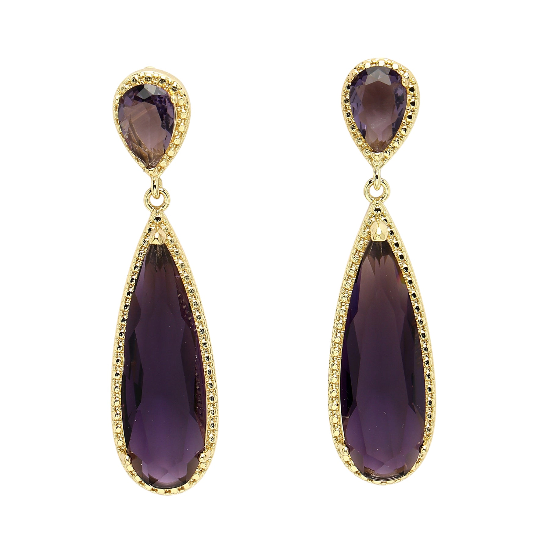 AGP PARIS Womens Diva Sleek Water Droplet Drop Earrings