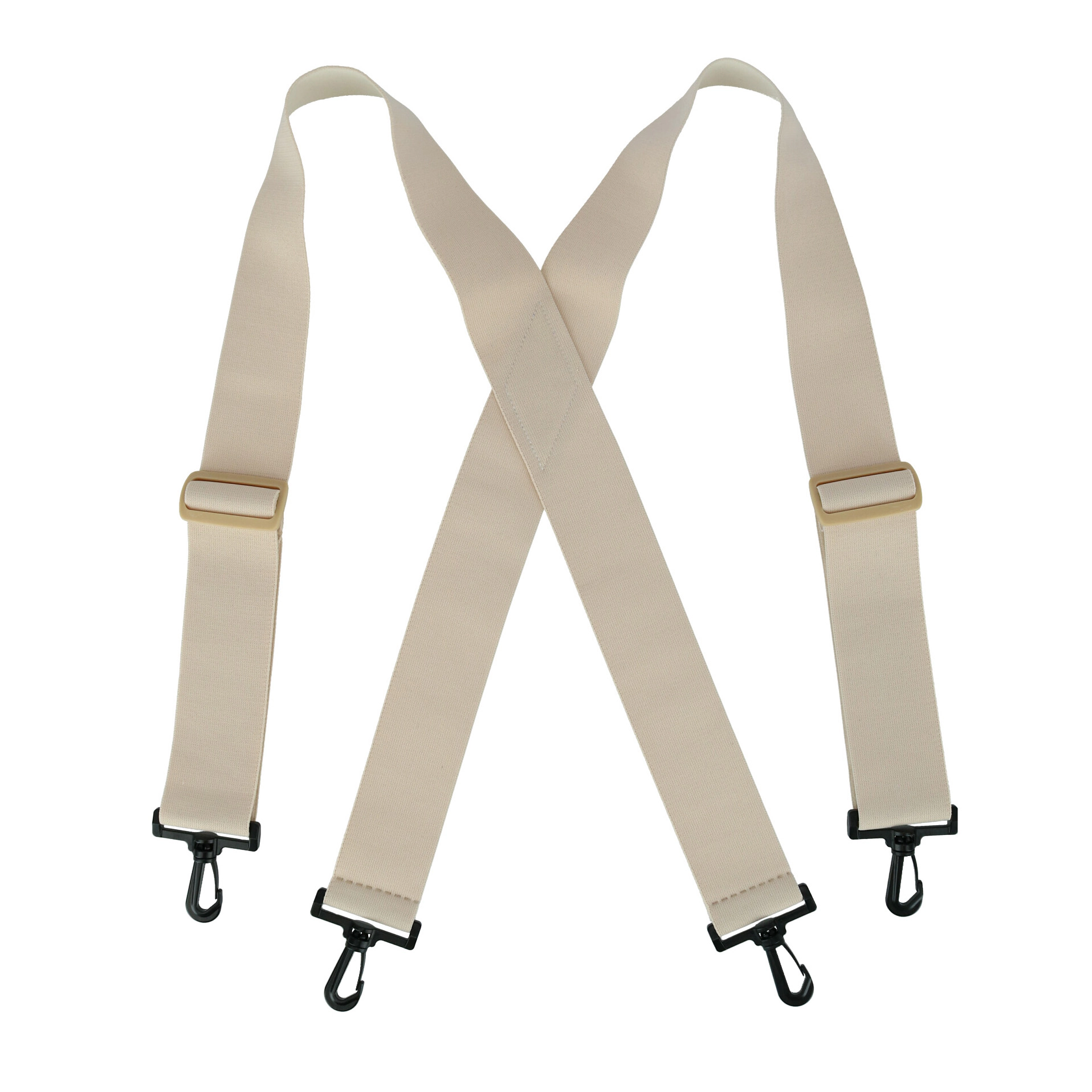CTM Elastic Undergarment TSA Compliant Suspenders with Swivel Hook Ends