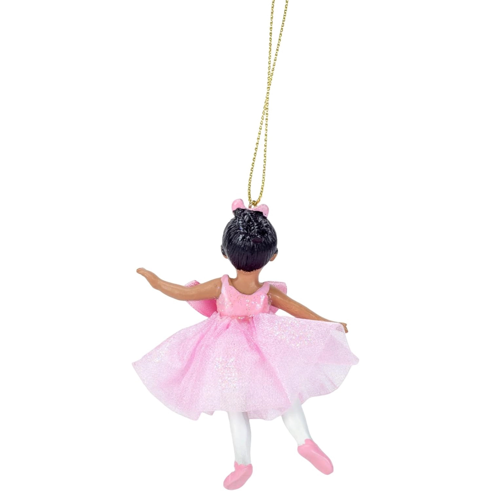 Kurt Adler African American Little Ballerina Dancer Resin Christmas Tree Ornament 3.25 inch