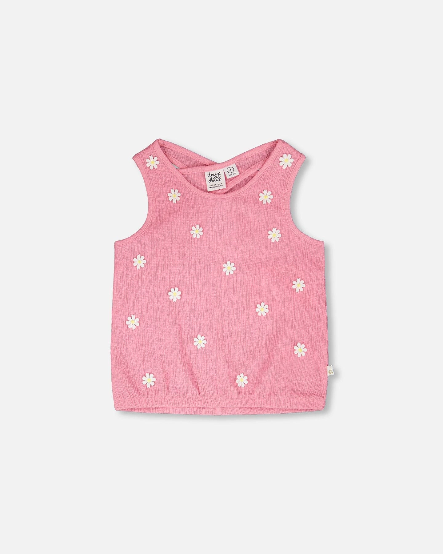 Deux par Deux Girls Crinkle Jersey Tank Top