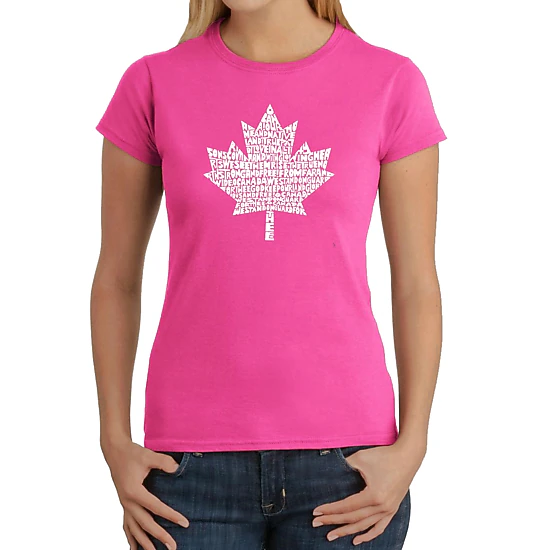 LA Pop Art Women's Word Art T-Shirt - Canadian National Anthem