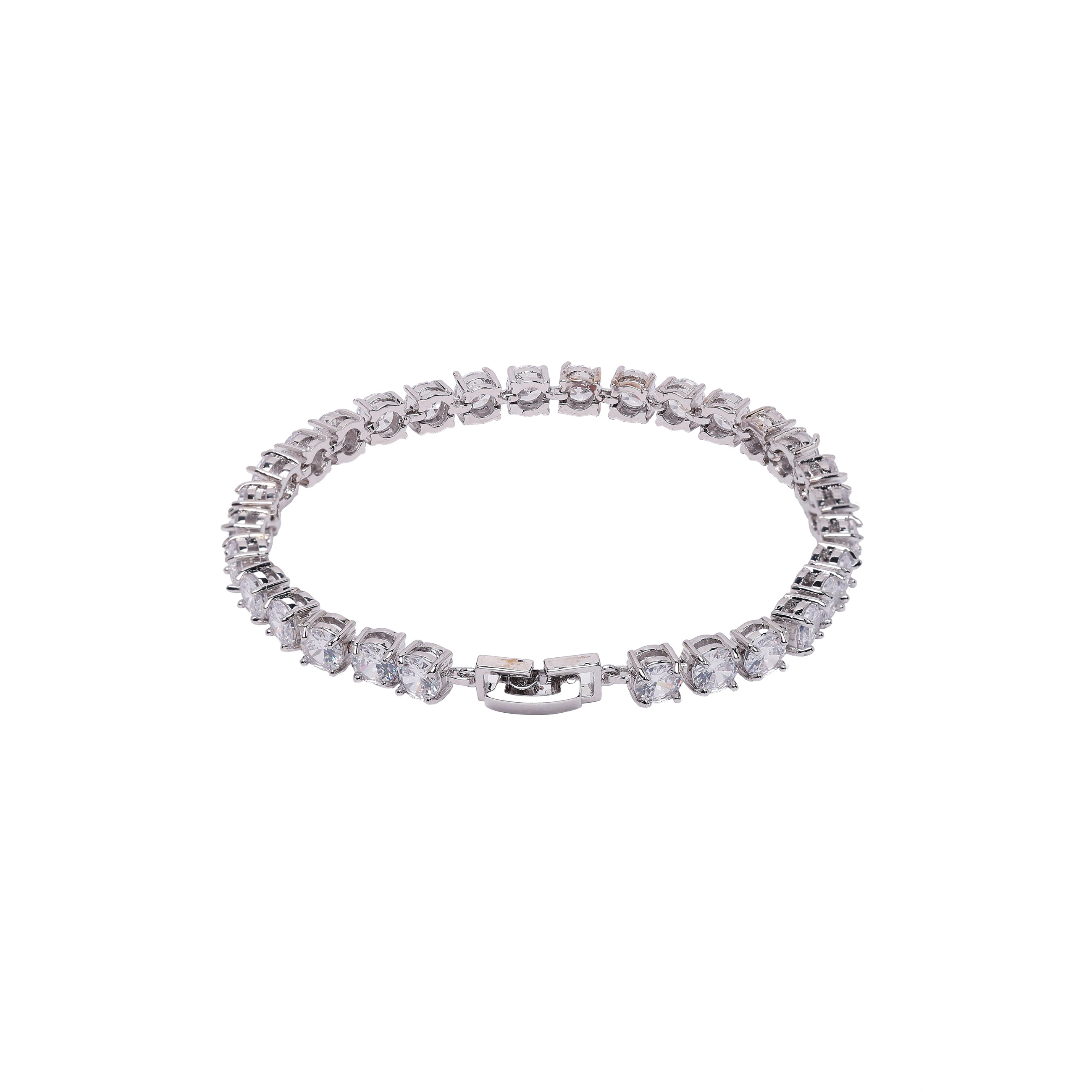 AGP PARIS Womens Diva Delicate Bezel Tennis Bracelet