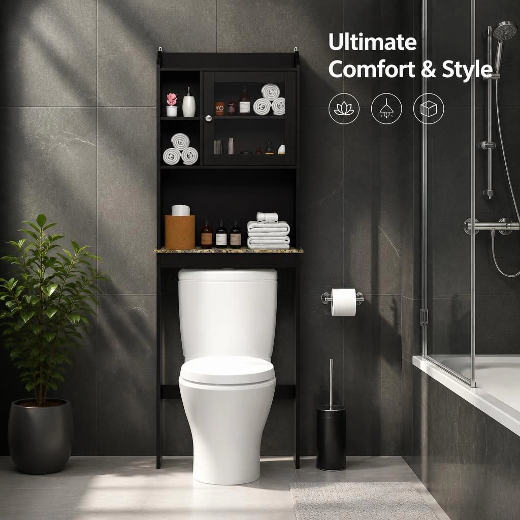 ELEMENT ACE Tall Narrow Bathroom Storage Cabinet