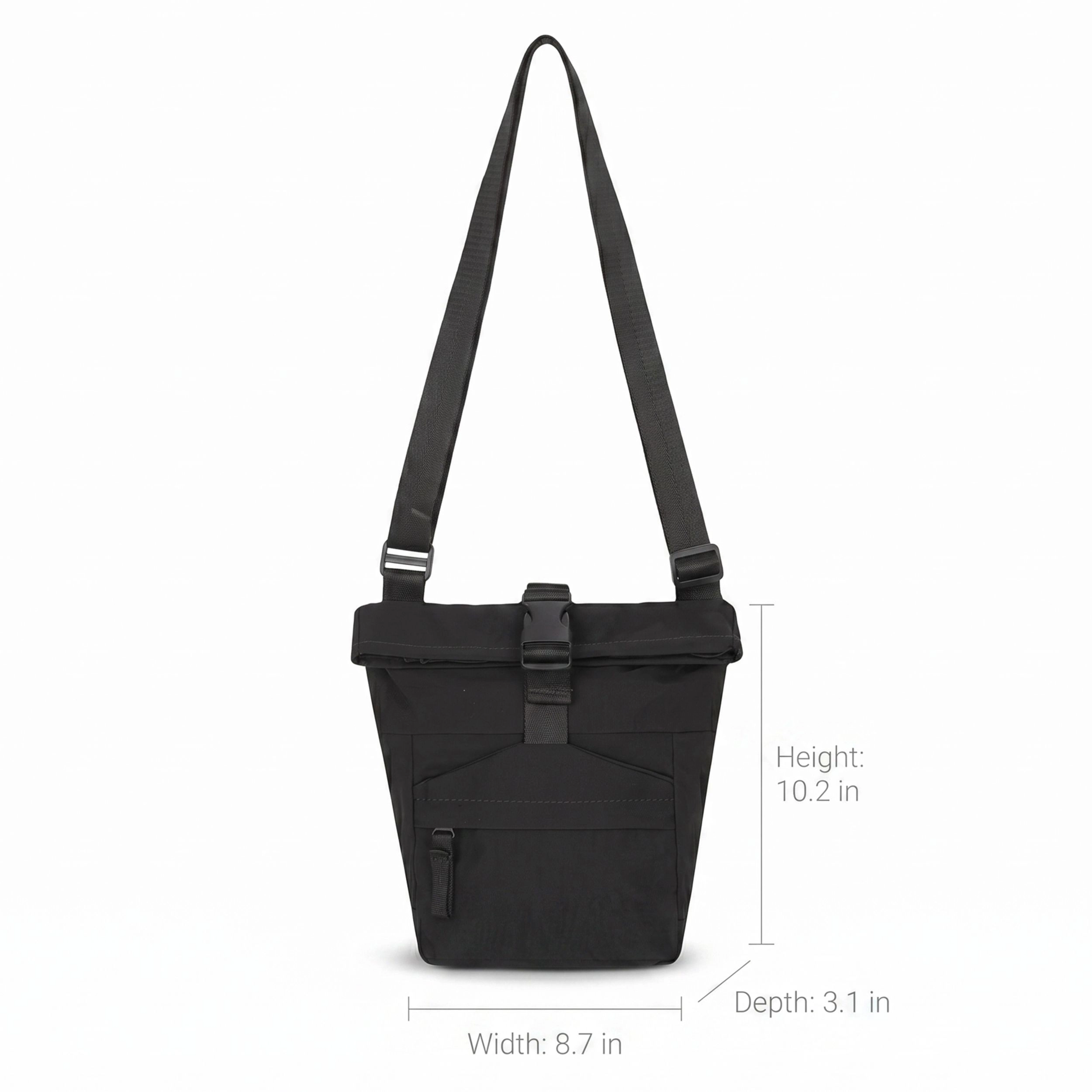 Alilang Women's Water Resistant Nylon Crossbody Bucket Bag Adjustable Strap Multi Pocket Everyday Travel