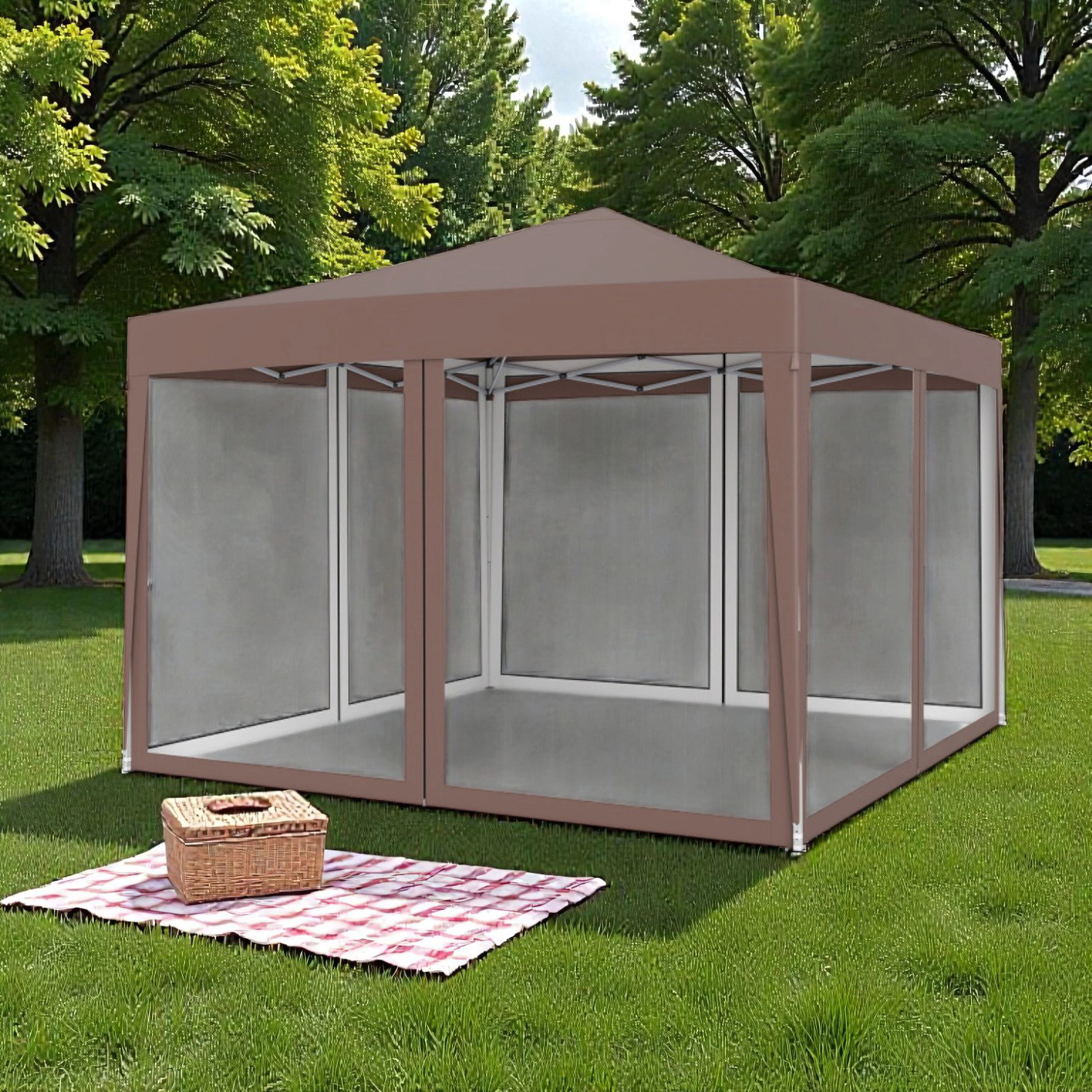Hivvago Easy Setup Canopy Tent with Protective Mesh