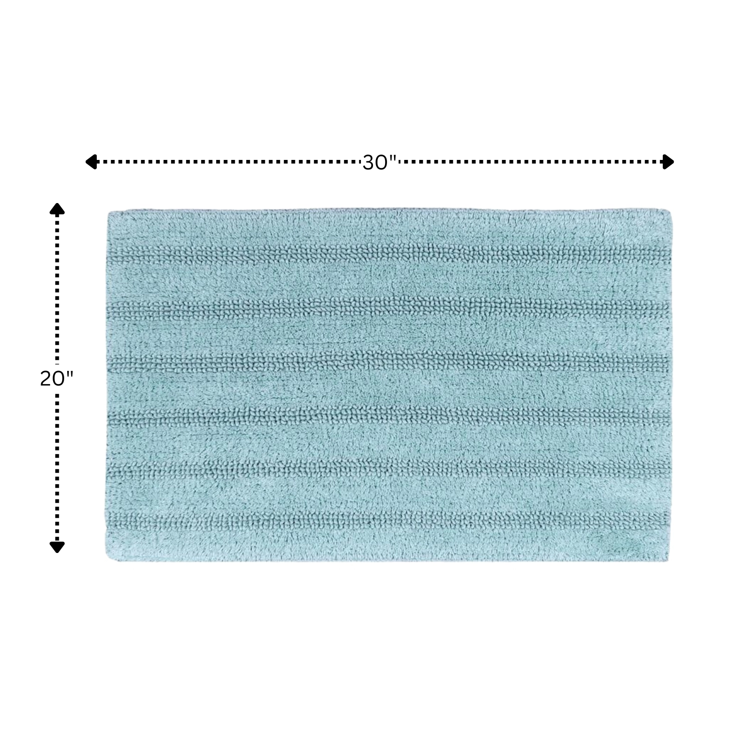Linear 220 GSF Reversible Cotton Bath Rug 20in x 30in by Knightsbridge