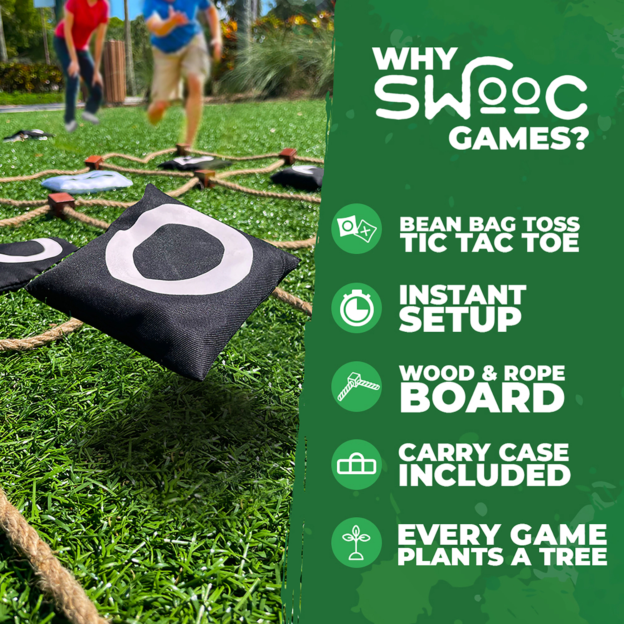 Swooc Games | Giant Tic Tac Toe Bean Bag Toss Game