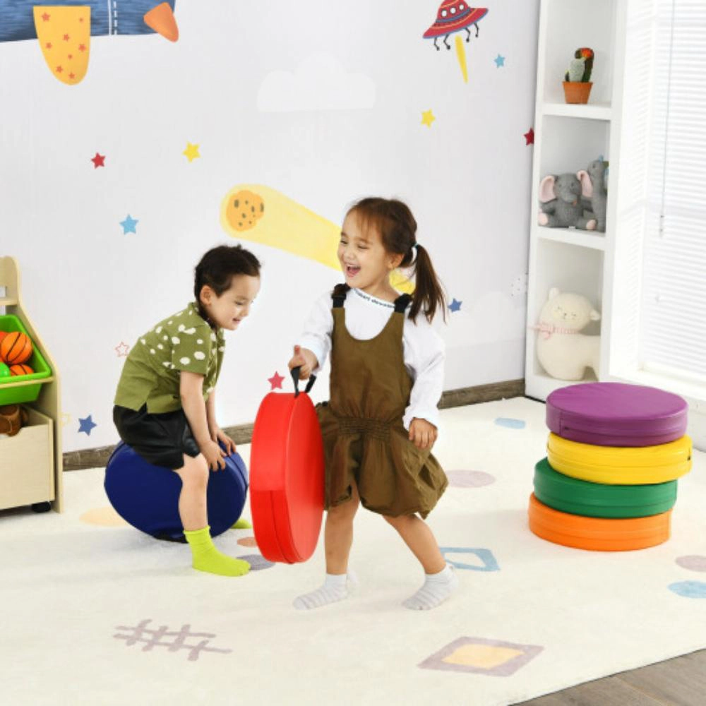 Hivvago 6 Pieces 15 Inch Round Toddler Floor Cushions