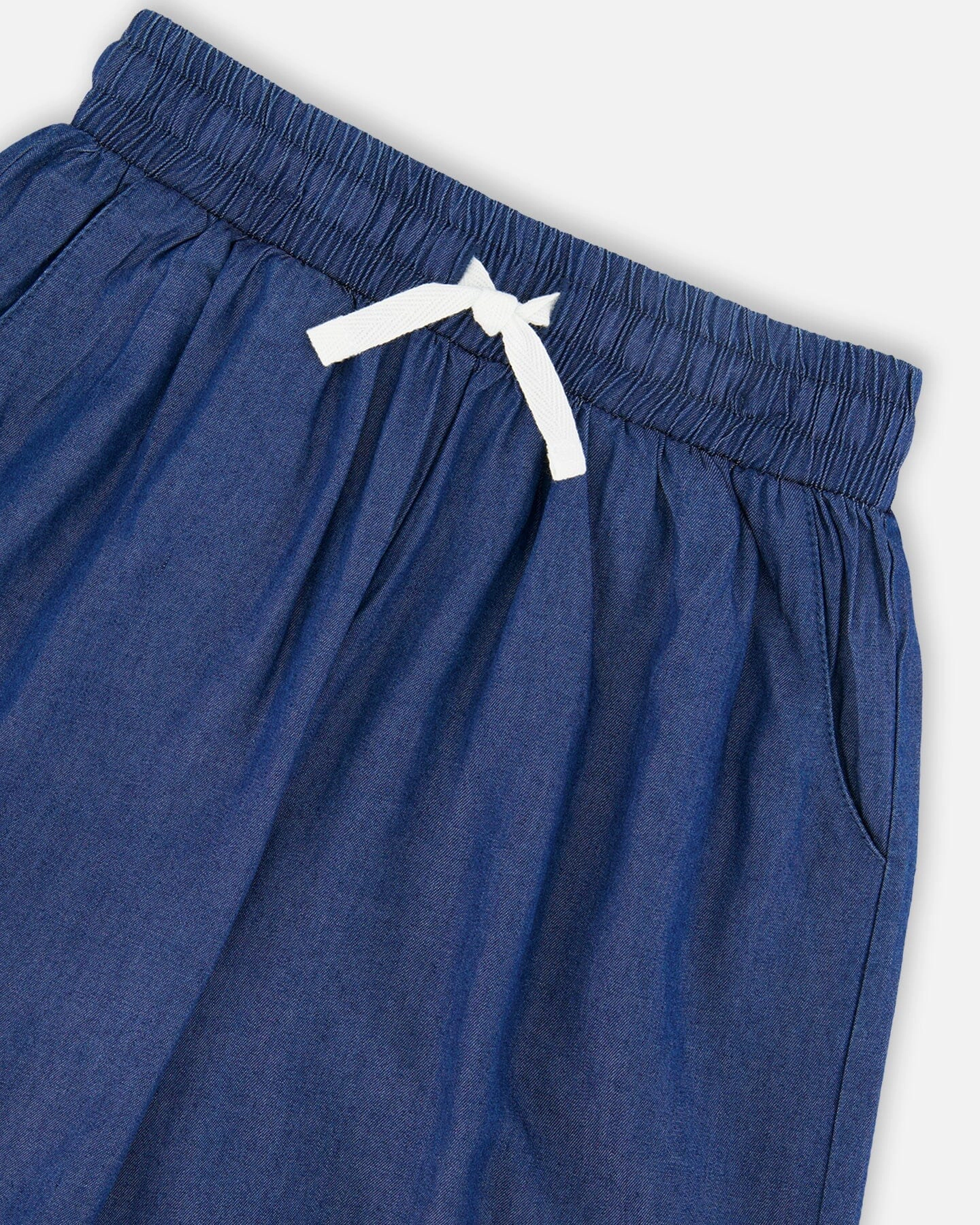 Deux par Girls Chambray Elastic Waist Bermudas